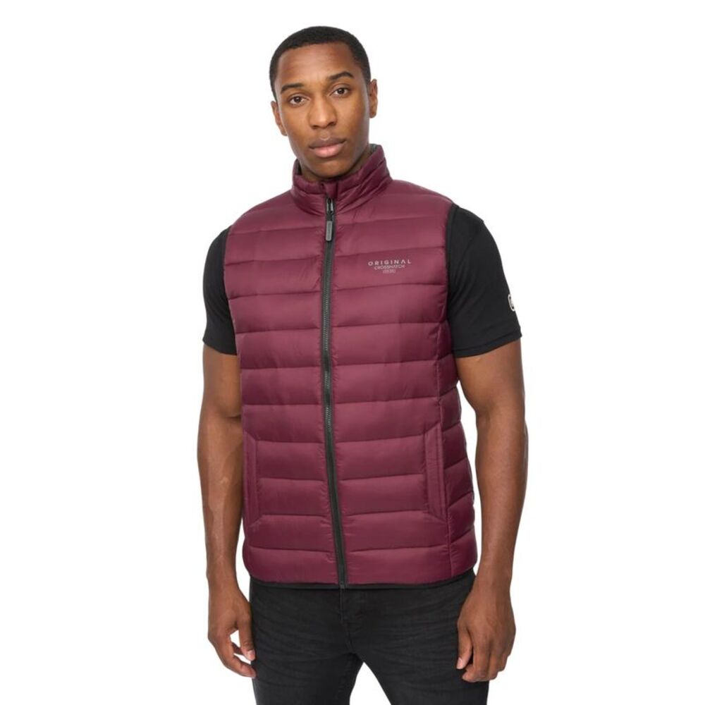 Crosshatch Mens Gattering MVE Quilted Vest / Raisin Purple